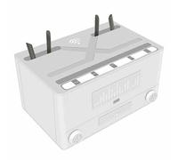 Home Cache Box Internet Matériau ABS Conception de Trou de Sortie de Grand Diamètre Grande Capacité Multifonctionnel Boîte de Rangement Routeur WiFi(White)