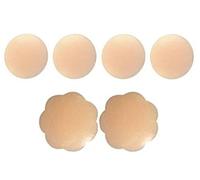 Home Caches tétons, 3 Paires de caches-tétons adhésifs Invisibles réutilisables en Silicone: 1 Paire en Forme de Fleur + 2 Paires de Forme Ronde - INTERCHARMS©