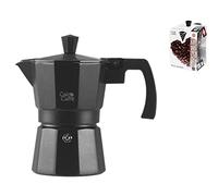 HOME Caldo Cafetière, Aluminium, Noir, 3 Tasses