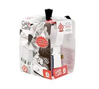 Home Caldo Caffè - Cafetière Expresso 3 Tasses Aluminium, Gris, 15 x 8,5 x 15,5 cm