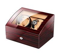 Home Chandelier 4+6 Automatic Watch Winder Box - 4 Battery Silent Watch Case Watch Box Watch Cases Watches Boxes Winders Storage Case Red Little Surprise