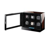 Home Chandelier Automatic Watch Winder to 6 Watches Quiet Engine with LCD Digital Display 5-Color LED Light Little Surprise