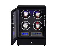 Home Chandelier Automatic Watch Winder to Watch 4 Winder LCD Digital Display LED Lighting Watch Box 5 Rotation Modes with Drawer Little Surprise