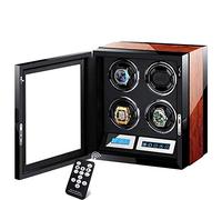 Home Chandelier Automatic Watch Winders for 4 Watches - Watch Winders for 4 Watches Silent Battery Operated Black - Single Watch Winder - Automatic Watch Winder Box - Black and Brown Little Surprise