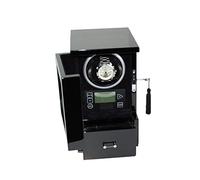 Home Chandelier Automatic Wood Unisex Watch Winder, Deluxe Silent Motor Storage Case Single Rotation Winders Digital Display 2 Power Supply Mode with Drawer with Lock Little Surprise