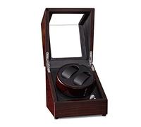 Home Chandelier Battery Powered Watch Winder Automatic 2 Watches, Silent Watches Winders Display Box Storage Case Red and Black Little Surprise