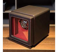 Home Chandelier Watch Accessories Automatic Watch Winder Mechanical Single Watch Genuine Leather Box Quiet Advanced Motor Vibrating Screen Stand DisplayBirthday Fathers Day Mothers s Presents for Men