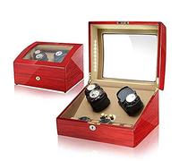 Home Chandelier Watch Accessories Watch Winders Quad Automatic Watch Winders Display Storage Boxes for 4+6 Watches with LED Light and Quiet Motors for Ladies and Men Little Surprise