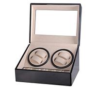 Home Chandelier Watch Winder 4 Watches Display Box Wooden,Watch Winder for Automatic Watches 4 Display Box Winders Storage Case Black Little Surprise