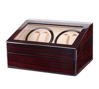 Home Chandelier Watch Winder 4 Watches Display Box Wooden,Watch Winders for Automatic Watches Battery Watches Cases Watches Boxes Winders Storage Case Red Little Surprise