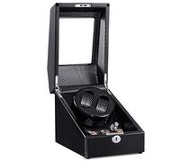 Home Chandelier Watch Winder Box 2+3, Silent Battery Operated Watches Winders Display Box Storage Case Black Little Surprise