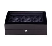 Home Chandelier Watch Winder Box 6,Silent Battery Operated Watches Winders Display Box Storage Case Black Little Surprise