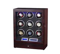 Home Chandelier Watch Winder for A Watch Watch Winder Automatic to 9 Watches Quiet Engine LCD Digital Display with Drawer Piano Finish Little Surprise