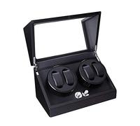 Home Chandelier Watches Automatic Watch Winder for 4 Watches with Quiet Engine 5 Rotation Modes Leather Cushion Dustproof Little Surprise