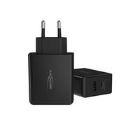 ANSMANN Chargeur USB 2 Ports 65W HC254PD (1 PCE) - Chargeur Rapide à Technologie GAN & Power Delivery - Chargeur Intelligent pour Smartphone, Tablette, Laptop, powerbank, etc.