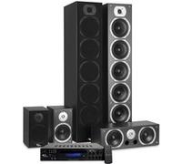 Home-cinéma - Evidence Acoustics EA1240-BK - Hifi 5.1 - 1240W 5 Enceintes -Amplificateur USB SD BT FM - 4 x75W + 3 x20W