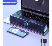 Home Cinéma Systeme de son Ordinateur Bluetooth Filaire Haut-parleur 4D Surround Soundbar pour TV Sound Box Subwoofer Lecteur de musique stéréo, Bluetooth et filaire