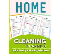 Home Cleaning Planner: The Ultimate Colorful Edition for Women & ADHD Brains: Undated Daily, Weekly, Monthly & Yearly Organizer with a 30-Day ... Checklists, and Home Maintenance Schedule