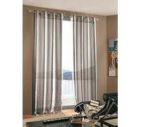 Home Collection CRI129 Rideau Cristy, Polyester, Gris, 290x140x290 cm