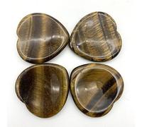 Home Collections Décoration d'intérieur, 1 pièce œil de tigre naturel Obsidienne noire Pierre de souci en forme de cœur Quartz de décompression Spécimen de décoration d'intérieur Cristaux cadeaux
