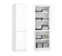 Home Collective Armoire 2 Portes avec 5 étagères | Rangement pour Chambre, entrée ou Bureau | 50x40x180 cm (LxPxH) | Blanc