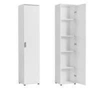 Home Collective Armoire étroite Multi-usages de 40 cm de Large avec 1 Porte & 4 étagères, Armoire Universelle pour Le ménage, l'entrée, Le Bureau ou la Chambre, 40x35x184 cm (LxPxH), Blanc