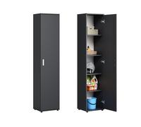 Home Collective Armoire étroite multi-usages de 40 cm de large avec 1 porte et 4 étagères, armoire universelle pour maison, couloir, bureau ou chambre à coucher, 40 x 35 x 184 cm (l x p x h