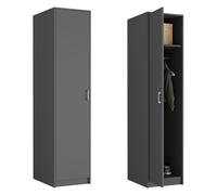 Home Collective Armoire moderne avec 1 porte, armoire avec tringle à vêtements et étagère, armoire haute peu encombrante pour chambre à coucher, couloir, chambre d'enfant, 42 x 55 x 180 cm (l x p x