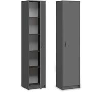 Home Collective Armoire Multi-usages Blanche 40cm x 180cm avec Quatre Étagères Armoire à Vêtements en Bois MDF