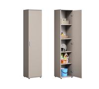 Home Collective Armoire multifonctionnelle étroite de 40 cm de Large avec 1 Porte et 4 étagères | Meuble de Rangement Couloir, Bureau, Chambre à Coucher | 40x35x184 cm (LxPxH) | Cachemire