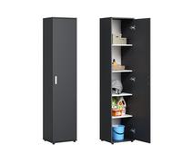 Home Collective Armoire polyvalente étroite de 40 cm de largeur avec 1 porte et 4 étagères, armoire universelle pour la maison, couloir, bureau ou chambre, 40 x 35 x 184 cm (largeur x profondeur x