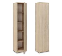 Home Collective Armoire Polyvalente Sonoma 40 cm Largeur 180 cm Hauteur avec Quatre étagères classeur étroit Organisateur Armoire en Bois MDF
