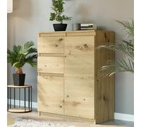 Home Collective Artisan Commode étroite pour couloir, chambre à coucher, avec 2 portes et 2 tiroirs, facile d'entretien et stable, 80 x 40 x 98 cm (l x p x h)