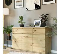 Home Collective Artisan Commode pour couloir, commode, chambre à coucher, avec 3 portes et 3 tiroirs, spacieuse et facile d'entretien, 120 x 40 x 98 cm (l x p x h)
