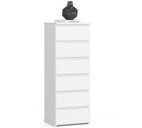 Home Collective Commode à six tiroirs élégante pour intérieur minimaliste 109 cm de haut et 40 cm de large pour salon, chambre à coucher, couloir, armoire, buffet, haut buffet, grand espace de