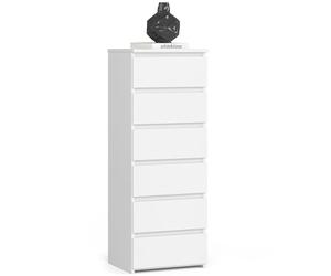 Home Collective Commode à six tiroirs élégante pour intérieur minimaliste 109 cm de haut et 40 cm de large pour salon, chambre à coucher, couloir, armoire, buffet, haut buffet, grand espace de