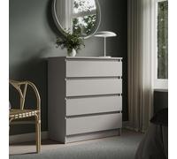 Home Collective Commode de 76 cm de Large avec 4 tiroirs en Cachemire étroite - Commode avec tiroirs - Buffet Haut - pour Chambre à Coucher, Salon, Couloir, Bureau - Largeur : 76 cm - Hauteur : 87 cm