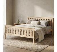 Home Collective lit en Bois Massif, pin, Simple/Double avec sommier et tête de lit | 90x200 120x200 140x200 160x200 | Chambre/ado/invités | 140x200 cm | Naturel