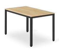 Home Collective Table de bureau polyvalente pour bureau à domicile et cuisine, robuste et peu encombrante, idéale également comme table à manger ou table de cuisine, 120 x 60 cm, chêne/noir