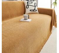 Home Couvre Canapé avec Franges, Couvre Lit Imperméable, Multifonction Jeté De Canapé Grande Taille, Plaid Chevrons, Couvre-lit Por Canape À Housse, Jeté De Lit Ou Jeté De Canapé(Light brown,180cm x 2