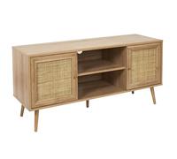 HOME DECO FACTORY - HD7457, Armoire TV BALI en bois marron, Conçue pour l'organisation des objets, design moderne et fonctionnel, Conçue pour équiper votre intérieur - Standard, Marron