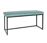 The Home Deco Factory - Banc en métal assise en velours Giulia vert céladon Vert céladon G