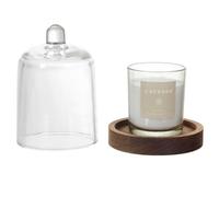 HOME DECO FACTORY, BO0080, Bougie parfumée sous Cloche Softness, Design élégant, Senteur apaisante Brume des Bois, idéale pour la détente et la décoration, Taille 10 cm, Couleur Transparente