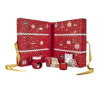 Home Deco Factory, BO0095, Calendrier de l'Avent avec Bougies Parfumées et Surprises, Design Traditionnel, Ambiance Festive, Idéal pour Offrir, Rouge, Taille Unique