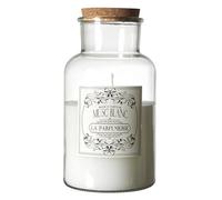 HOME DECO FACTORY, BO0141, Bougie parfumée Musc, Design élégant et Moderne, Diffuse Une atmosphère chaleureuse, idéale pour Toutes Occasions, Hauteur 25,5 cm, Couleur Blanche