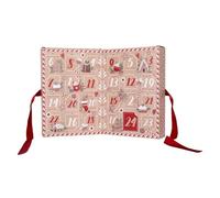 HOME DECO FACTORY, BO0159, Calendrier de l'Avent Bougies Parfumées 24 Jours Noël Gingembre, Élégant et Festif, Parfum Envoûtant, Durabilité Longue, Décoration Maison, 214x305x12 cm, Marron Rouge