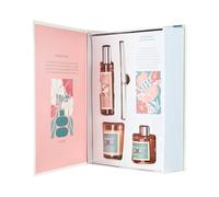 HOME DECO FACTORY, BO0182, Bougie parfumée élégante en coffret, design raffiné, parfum envoûtant pour une ambiance chaleureuse, idéale pour toutes les occasions - Taille : 19 cm, Blanc, Rose, Vert