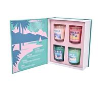 HOME DECO FACTORY - BO0191 - Bougies Parfumées Voyage - Coffret de 4 Bougies Décoratives en Cire de Paraffine - Arômes Envoûtants - Design Moderne - Idéal pour Décoration Intérieure - Multicolore