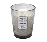 HOME DECO FACTORY - BO5574 - Bougie Parfumée Verre Bulle Gris Clair - Hauteur :16 cm