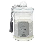 HOME DECO FACTORY - BO5579 - Bougie Parfumée Bonbonnière Grise - Hauteur : 23.5 cm